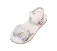 Sandali da bambina traspiranti, leggeri, casual, scarpe da scuola per bambini dai 4 ai 12 anni, comode scarpe estive per la vita quotidiana per giocare (da 4 a 12 anni), beige., 33.5 EU Stretta