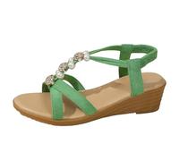 Sandali da Camminata Donna Scarpe Basse Eleganti Sandali estivi da donna Simia con elastico sul piede romani casual con bocca di pesce TrekkingDonna Scarpe Estive (Green 36)