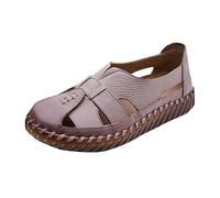 Sandali da donna a punta chiusa, piatti e larghi, scarpe ortopediche da donna, sandali sportivi da passeggio senza lacci, comodi, da escursionismo, con chiusura a strappo, scarpe estive da donna, idea