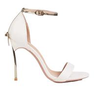 Sandali da donna a punta in PU a una linea in metallo sottile tacchi alti moda base sandali con fibbia nodo farfalla chiusura cinturino scarpe da vestito, A5, 43.5 EU