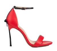 Sandali da donna a punta in PU a una linea in metallo sottile tacchi alti moda base sandali con fibbia nodo farfalla chiusura cinturino scarpe da vestito, A4, 40 EU