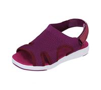 Sandali da donna alla moda, classici, traforati, in rete, con punta aperta, cinturino alla caviglia, tacco piatto, per tutti i giorni, shopping, vacanze, spiaggia, passeggiate, campeggio, viaggi