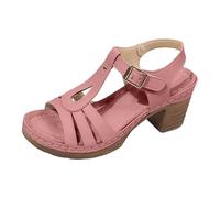 Sandali da donna alla moda con cinturino per le dita, comodi tacco medio, versatili, per tutti i giorni, perfetti per la primavera, ideali per pantaloni casual e abiti, RD1, 38 EU
