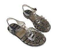 Sandali da donna bohémien da donna, sandali piatti romani carini, sandali in tessuto, sandali da passeggio con fibbia, sandali da spiaggia rinfrescanti, punta chiusa, sandali con cinturino, scarpe da