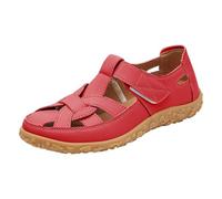 Sandali da donna casual piatti piatti alla moda estiva sandali da spiaggia sandali da donna sandali da donna, Rosso, 38 EU
