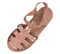 Sandali da donna casual senza lacci estivi da spiaggia sandali in gelatina glitterati trasparenti per donna sandali piatti impermeabili alla moda scarpe sportive all'aperto per passeggiate, viaggi