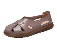Sandali da donna chiusi sul davanti: scarpe piatte, scarpe ortopediche, comode, morbide, estive, leggere, traspiranti, con plantare morbido, per il tempo libero, per vacanze, spiaggia, vita quotidiana