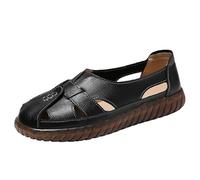 Sandali da donna chiusi sul davanti, scarpe piatte, scarpe ortopediche, comode, morbide, estive, leggere, traspiranti, con plantare morbido, per il tempo libero, per vacanze, spiaggia, vita quotidiana