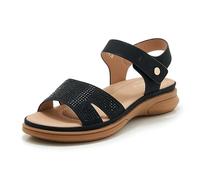 Sandali da Donna Comodi Eleganti con Supporto Plantare Estivi Sportivi Traspiranti da Passeggio da Spiaggia all'aperto Leggeri Scarpe da Acqua,Nero,38 EU