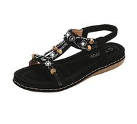 Sandali da donna comodi estivi aperti con punta aperta sandali leggeri scarpe aperte per il tempo libero scarpe da spiaggia ortopediche estive comode scarpe aperte casual, Nero , 37 EU
