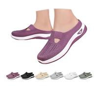 Sandali da donna comodi, estivi traspiranti, antiscivolo, suola morbida, scarpe da ginnastica ortopediche da donna, casual, per camminate di mezza età e anziani, Viola, 38.5 EU