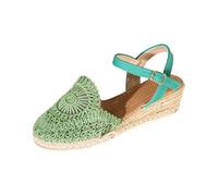 Sandali da donna comodi, sandali da donna con zeppa, espadrillas, antiscivolo, sandali con zeppa in rete intrecciata, sandali con zeppa cavi, sandali aperti sul retro, sandali leggeri da spiaggia