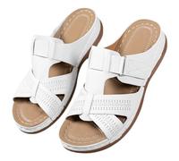 Sandali da donna con dettagli ritagliati e comodi slip on calzature | Sandali casual da donna con dettaglio ritagliato, comodi sandali senza lacci, scarpe aperte per passeggiate estive quotidiane