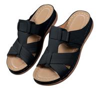 Sandali da donna con dettagli ritagliati e comodi slip on calzature | Sandali casual da donna con dettaglio ritagliato, comodi sandali senza lacci, scarpe aperte per passeggiate estive quotidiane