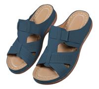 Sandali da donna con dettagli ritagliati e comodi slip on calzature | Sandali casual da donna con dettaglio ritagliato, comodi sandali senza lacci, scarpe aperte per passeggiate estive quotidiane