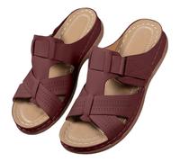 Sandali da donna con dettagli ritagliati e comodi slip on calzature | Sandali casual da donna con dettaglio ritagliato, comodi sandali senza lacci, scarpe aperte per passeggiate estive quotidiane
