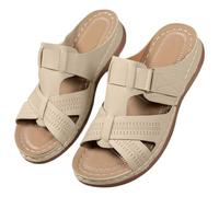 Sandali da donna con dettagli ritagliati e comodi slip on calzature | Sandali casual da donna con dettaglio ritagliato, comodi sandali senza lacci, scarpe aperte per passeggiate estive quotidiane