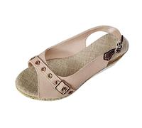 Sandali da donna con plateau estivi, con zeppa, spessi, con plateau e plateau, Colore: rosa., 39 EU