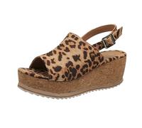 Sandali da donna con plateau taglie forti con punta rotonda, fibbia semplice e design casual, scarpe alte da donna nere, marrone, 42 EU