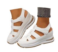 Sandali da donna con plateau traforato, tacco spesso e punta aperta, perfetti per un casual e un comfort ottimale durante la stagione estiva