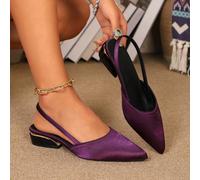 Sandali da donna con punta chiusa di qualità premium, scarpe slingback a punta con tacco basso, stile romantico francese, primavera/estate, diretta dalla fabbrica CN35,CN36,CN37,CN38,CN39,CN40,CN41,CN