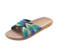 Sandali da donna con punta rotonda aperta, sandali da spiaggia alla moda e casual, ideali anche come pantofole estive, comodi e ariosi, per tutti i giorni, spiaggia e giardino, suola leggera