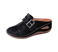 Sandali da donna con punta rotonda aperta, sandali da spiaggia alla moda e casual, ideali anche come pantofole estive, comodi e ariosi, per tutti i giorni, spiaggia e giardino, suola leggera