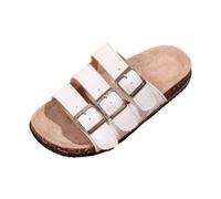 Sandali da donna con punta rotonda aperta, sandali da spiaggia alla moda e casual, ideali anche come pantofole estive, comodi e ariosi, per tutti i giorni, spiaggia e giardino, suola leggera