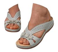 Sandali da donna con supporto ad arco plantare, suola massaggiante, scarpe con tacco antiscivolo, comode pantofole aperte, scarpe estive, traspiranti, sandali romani, scarpe da spiaggia, sandali da