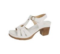 Sandali da donna con tacco a blocco, sandali con plateau, comodi sandali estivi, comodi sandali estivi con cinturino alla caviglia, eleganti scarpe per il tempo libero, sandali traspiranti, bianco, 40