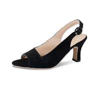 Sandali da donna con tacco a spillo, da donna, tacco piccolo, estivo, con punta aperta, in tinta unita, stile rock, sexy, da sera, con tacco alto, Nero , 41 EU
