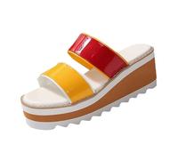 Sandali da donna con tacco altissimo e plateau, con zeppa, slippers Slide Peep Toe, scarpe estive da spiaggia, antiscivolo, da giardino, con tacco alto, scarpe da donna, a, 40 EU