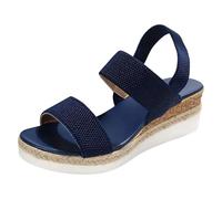 Sandali da donna con tacco alto,Sandali Alto E Punta Aperta Estive Eleganti Zeppa Alta Comfort Chic Comode Cut Out Scarpe Ortopediche Romani per Doccia Spiaggia Piscina