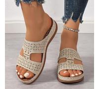 Sandali da donna con tacco basso con zeppa, sandali eleganti comodi da camminare, casual, senza lacci, con zeppa, scarpe estive