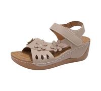 Sandali Da Donna Con Tacco Basso, Traforati E Con Plateau, Con Motivi Floreali - Ciabatte Comode Donna Riposanti Estive Per Casa Inblu Aperte Lavoro Pantofole Particolari Estate Slippers