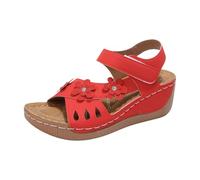 Sandali Da Donna Con Tacco Basso, Traforati E Con Plateau, Con Motivi Floreali - Ciabatte Comode Donna Riposanti Estive Per Casa Inblu Aperte Lavoro Pantofole Particolari Estate Slippers