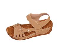 Sandali Da Donna Con Tacco Basso, Traforati E Con Plateau, Con Motivi Floreali - Ciabatte Comode Donna Riposanti Estive Per Casa Inblu Aperte Lavoro Pantofole Particolari Estate Slippers