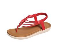 Sandali da donna con tacco, comodi, infradito piatte, stile bohémien, comode scarpe da spiaggia, suola leggera, compagni quotidiani, sandali traspiranti, per il tempo libero, scarpe estive casual