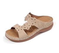 Sandali da donna con tacco, comodi, zeppa, punta aperta, facili da entrare, dettagli, scarpe estive da donna per attività all'aperto, vacanze, tempo libero e vita quotidiana, sandali boho, scarpe da