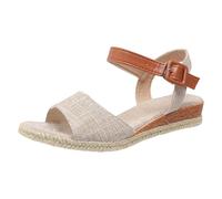 Sandali da donna con tacco inclinato con fibbia a bocca di pesce usura esterna spiaggia fondo spesso punta aperta sandali con orecchie di gatto, bianco, 5 UK 3X-Narrow