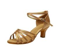 Sandali da donna con tacco, latino, scarpe da ballo da donna, con cinghia, sandali estivi per sala da ballo, sandali con zeppa, per matrimonio, feste, tacchi eleganti, per il tempo libero, scarpe da