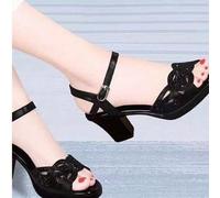 Sandali da donna con tacco medio alto, nuovi sandali alla moda versatili per l'estate 2024 con tacco alto, strass, comodi e con punta aperta, adatti anche per le mamme CN35,CN36,CN37,CN38,CN39,CN40,CN