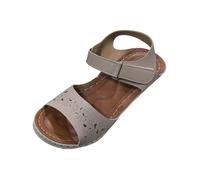 Sandali da donna con zeppa con supporto per arco plantare estivo senza lacci da donna con zeppa e plateau da passeggio sandali casual da spiaggia comodi lavabili scarpe sportive, Cenere Chiaro, 38.5