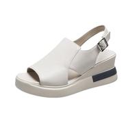 Sandali da donna con zeppa e cinturino alla caviglia, sandali da passeggio da spiaggia, sandali con plateau e cinturino alla caviglia, sandali da donna extra spessi, sandali leggeri per attività