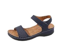 Sandali da donna con zeppa e cinturino regolabile con strass, A, 39 EU