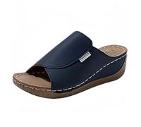 Sandali da donna con zeppa e plateau, leggeri, ortopedici 2026, vestibilità larga, per l'estate, antiscivolo, scarpe da spiaggia con zeppa, pantofole con supporto per arco plantare, scarpe casual da