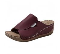 Sandali da donna con zeppa e plateau, leggeri, ortopedici 2026, vestibilità larga, per l'estate, antiscivolo, scarpe da spiaggia con zeppa, pantofole con supporto per arco plantare, scarpe casual da