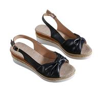 Sandali da donna con zeppa estiva, plateau, espadrilles, bowknot, punta aperta, wedges, cinturino alla caviglia regolabile, scarpe da passeggio, slingback, slides, sandali con zeppa, scarpe estive per