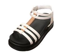 Sandali da donna con zeppa gladiatore, casual, estivi, scarpe da passeggio | Sandali da donna Gladiator con zeppa per passeggiate estive casual offrono comfort ammortizzato ---