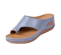 Sandali da donna con zeppa, minimalisti, con cinturino a scudo, estivi, comodi, con plateau, pantofole casual da spiaggia, Marina Militare, 37.5 EU
